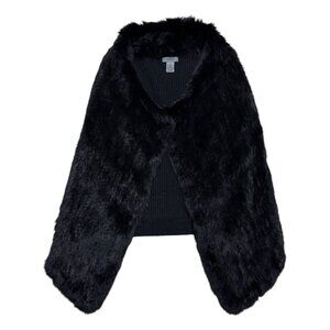 Premise 100% RABBIT FUR Luxury Designer SOFT Sleeveless Knit Vest Womens Small